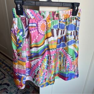 See By Chloé 100% Silk Abstract bohemian Mini Skirt with size 2